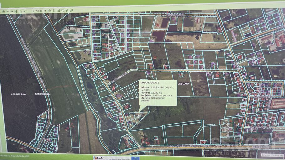 6 linija 18e, Jelgava un raj., Jelgava — zeme