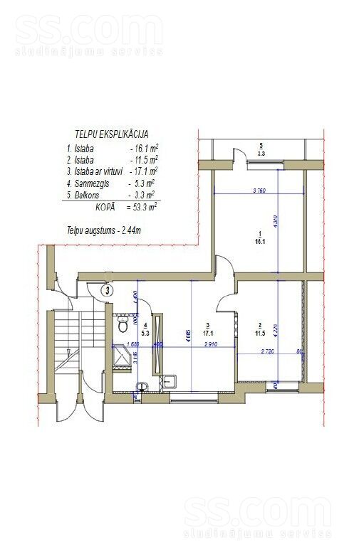Cepļu 5, Limbaži un raj., Staicele — dzivoklis