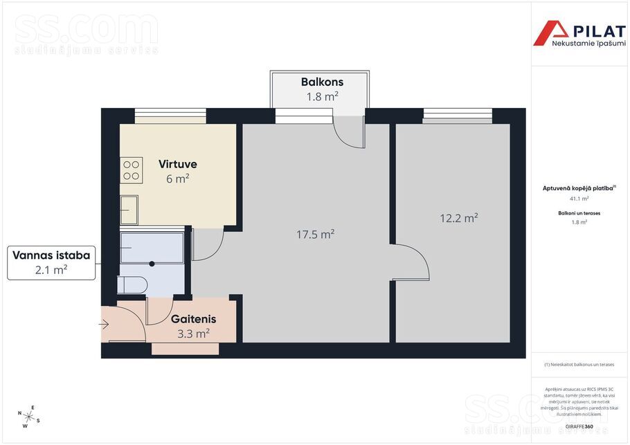 Oskara Kalpaka iela 66, Liepāja un raj., Liepāja — dzivoklis