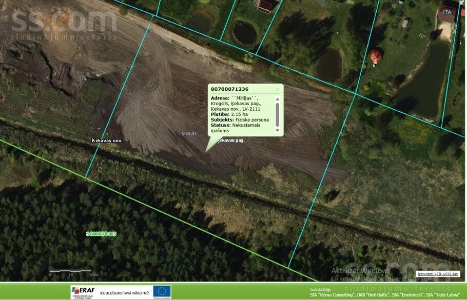 Millijas, Krogsils, Rīgas rajons, Ķekavas pag. — zeme
