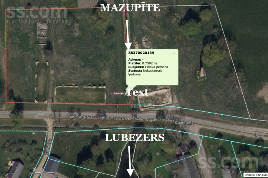 Centra aleja 7, Lubezere, Talsi un raj., Valdemārpils l. t. — zeme