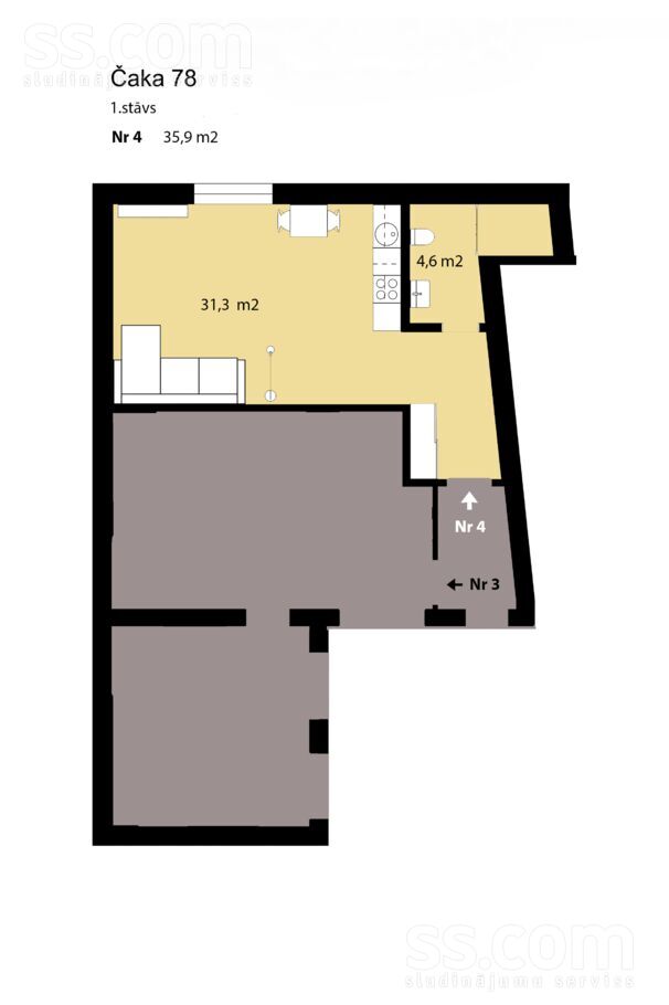 Čaka 78b, Rīga — dzivoklis