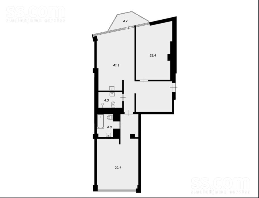 Mežaparka prospekts 1, Jūrmala — dzivoklis