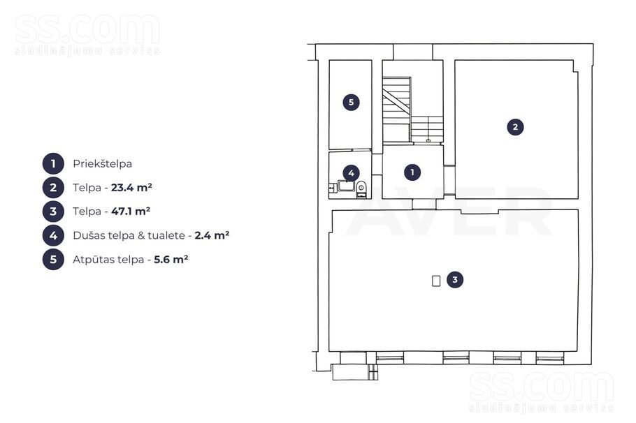Krāsotāju 6, Rīga, centrs — telpa