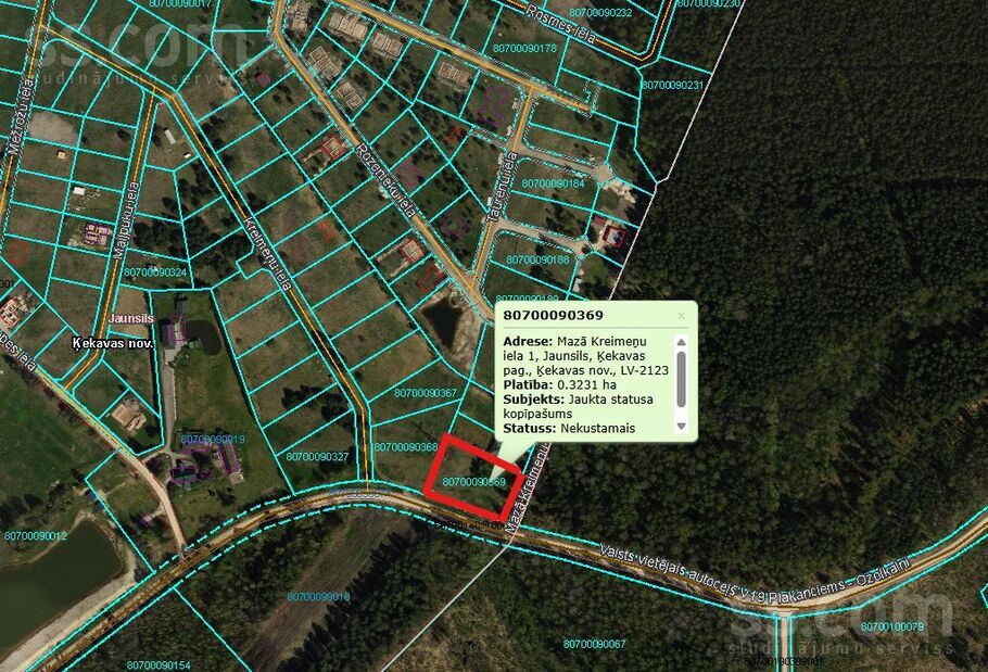 Mazā Kreimeņu iela 1, Jaunsils, Rīgas rajons, Ķekavas pag. — zeme